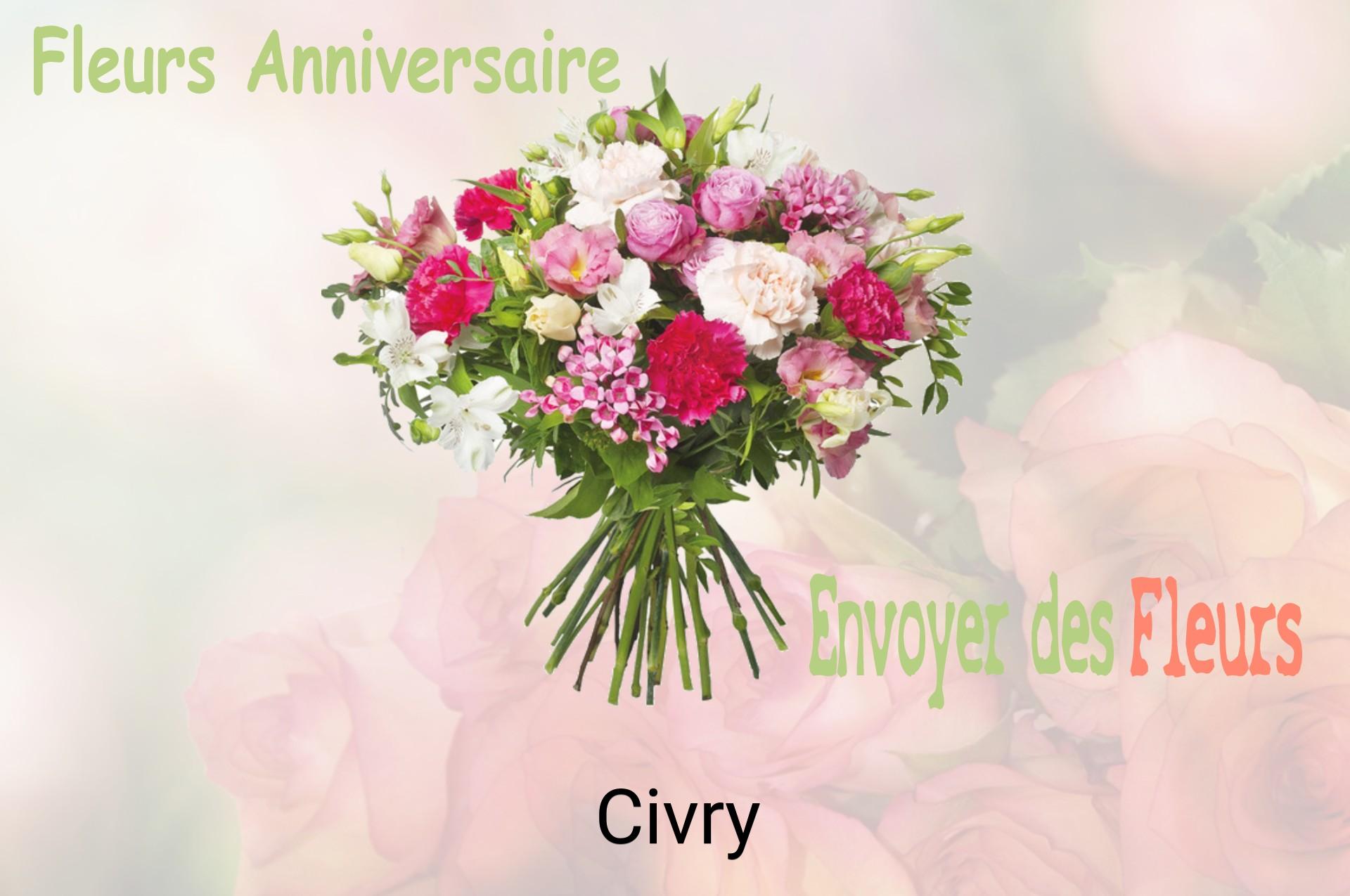Bouquet de fleurs d’anniversaire livré à Civry